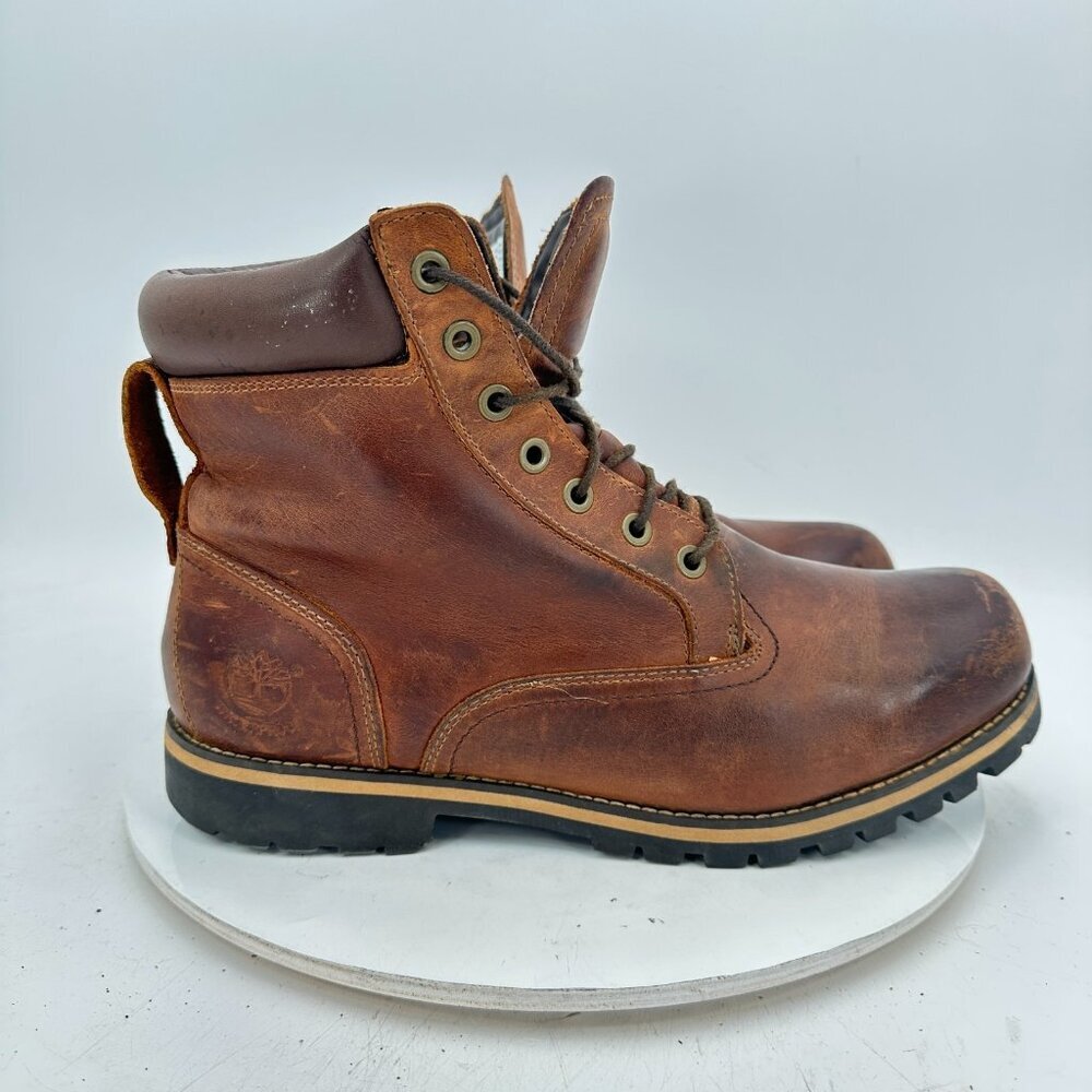Timberland Rugged 6-Inch Men Size 11 74134 Brown Grain Leather Waterproof Boot - Picture 4 of 13